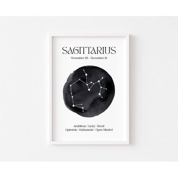 Sagittarius Zodiac Poster, Astrology Posters, Zodiac Star Poster Wall Art, Celestial , Star , Spiritual Poster, Constellation Fire, Size 12x18 UNFFRAMED F03.1.7l2466