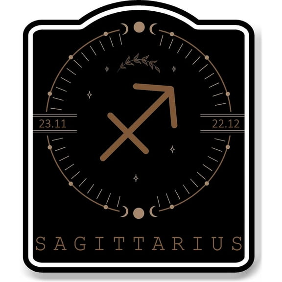 Sagittarius Zodiac Sign Astrology Horoscope BLACK Aluminum Composite Sign, 8.5"x10"
