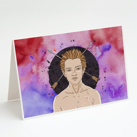 Sagittarius Zodiac Sign Greeting Cards and Envelopes Pack of 8