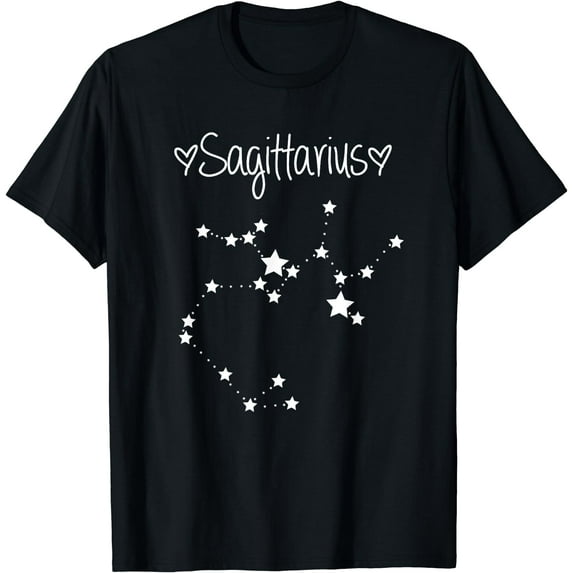 Sagittarius Zodiac Sign Horoscope November December Birthday T-Shirt Black