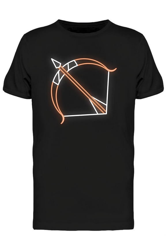 Sagittarius Zodiac Sign Neon T-Shirt Men -Image by Shutterstock, Male Medium