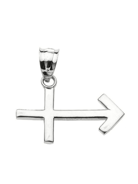 Sagittarius Zodiac Sign Pendant in Sterling Silver