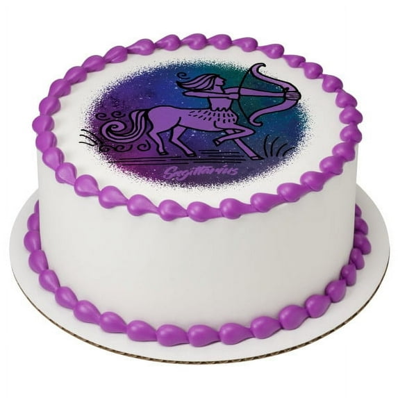 Sagittarius Zodiac Sign PhotoCake® Edible Cake Topper Icing Image for 6 Inch Round Cake or Larger
