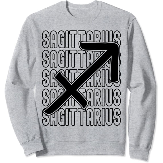 February Astro Sign Sagittarius Zodiac Sign Typography Astrology Sweatshirt - Walmart.com