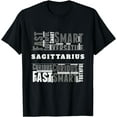 thumbnail image 1 of Sagittarius Zodiac Star Sign Word Cloud Square Monochrome T-Shirt, 1 of 4