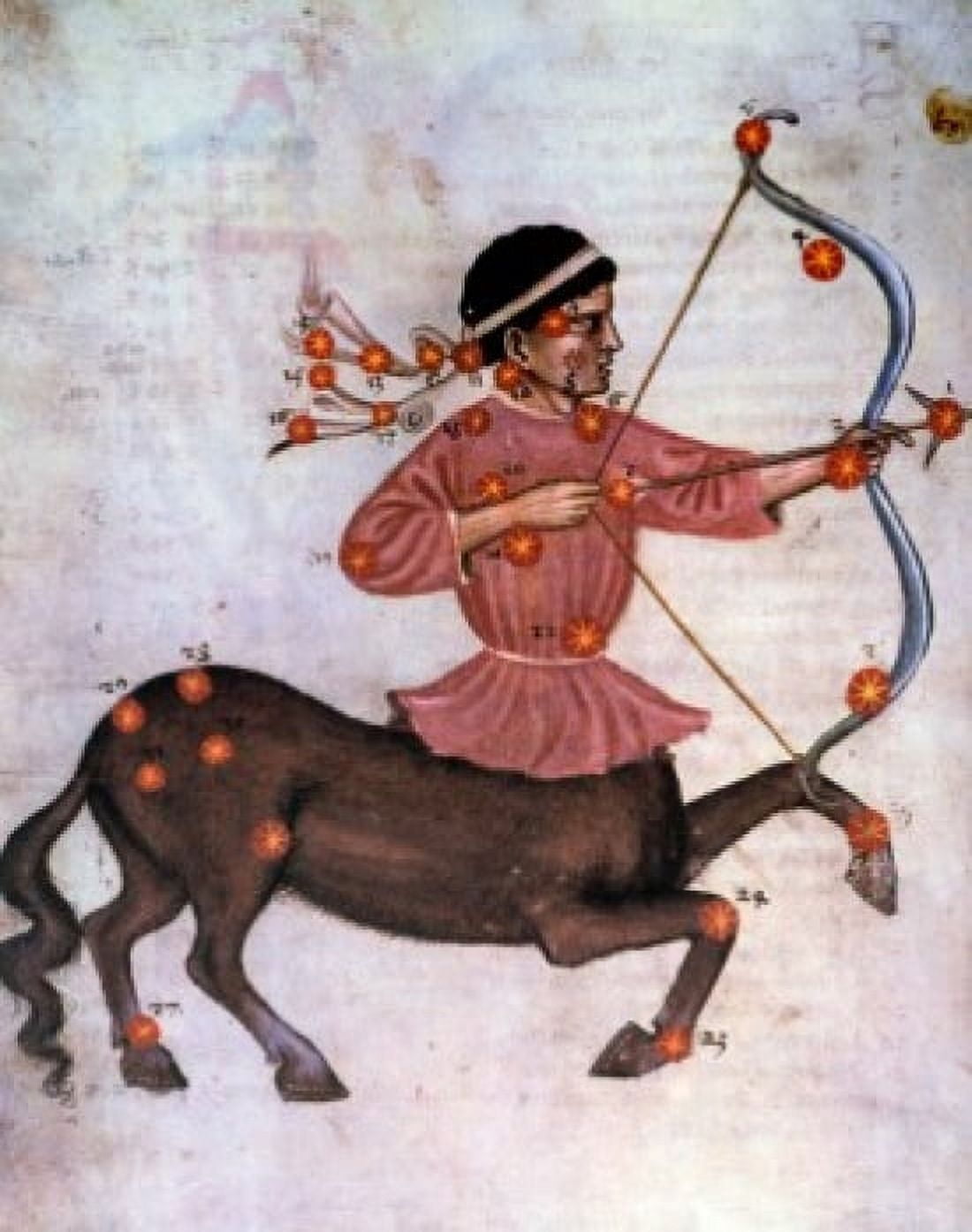 Sagittarius or Archer Signs of the Zodiac by artist unknown (from Atlas Celeste De Strabov) Canvas Art - (18 x 24)