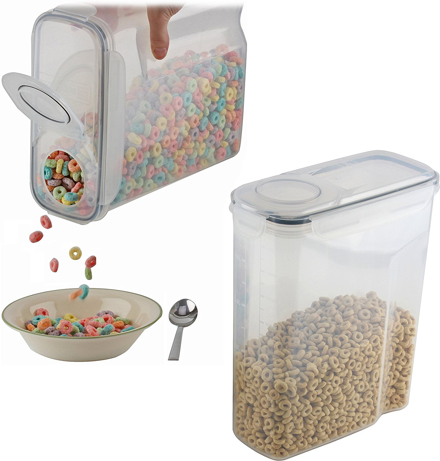 Sagler Cereal Container (2 PACK) cereal storage containers made of