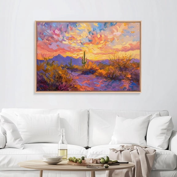 Saguaro Cactus Desert Landscape Art Unframed Paper Print