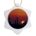 thumbnail image 1 of 3drose, Saguaro Cactus Succulent, Saguaro Np, Arizona - Us03 Rnu0056 - Rolf Nussbaumer, 3 inch Snowflake Porcelain Ornament, 1 of 7