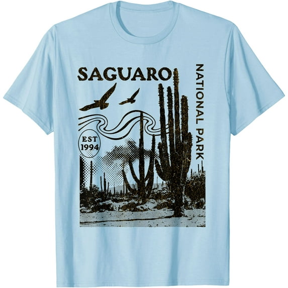 Saguaro National Park Arizona Desert Cactus Nature Outdoors Unisex T-Shirt for Men Women Kids Toddler,Light Blue Color,Size YXS