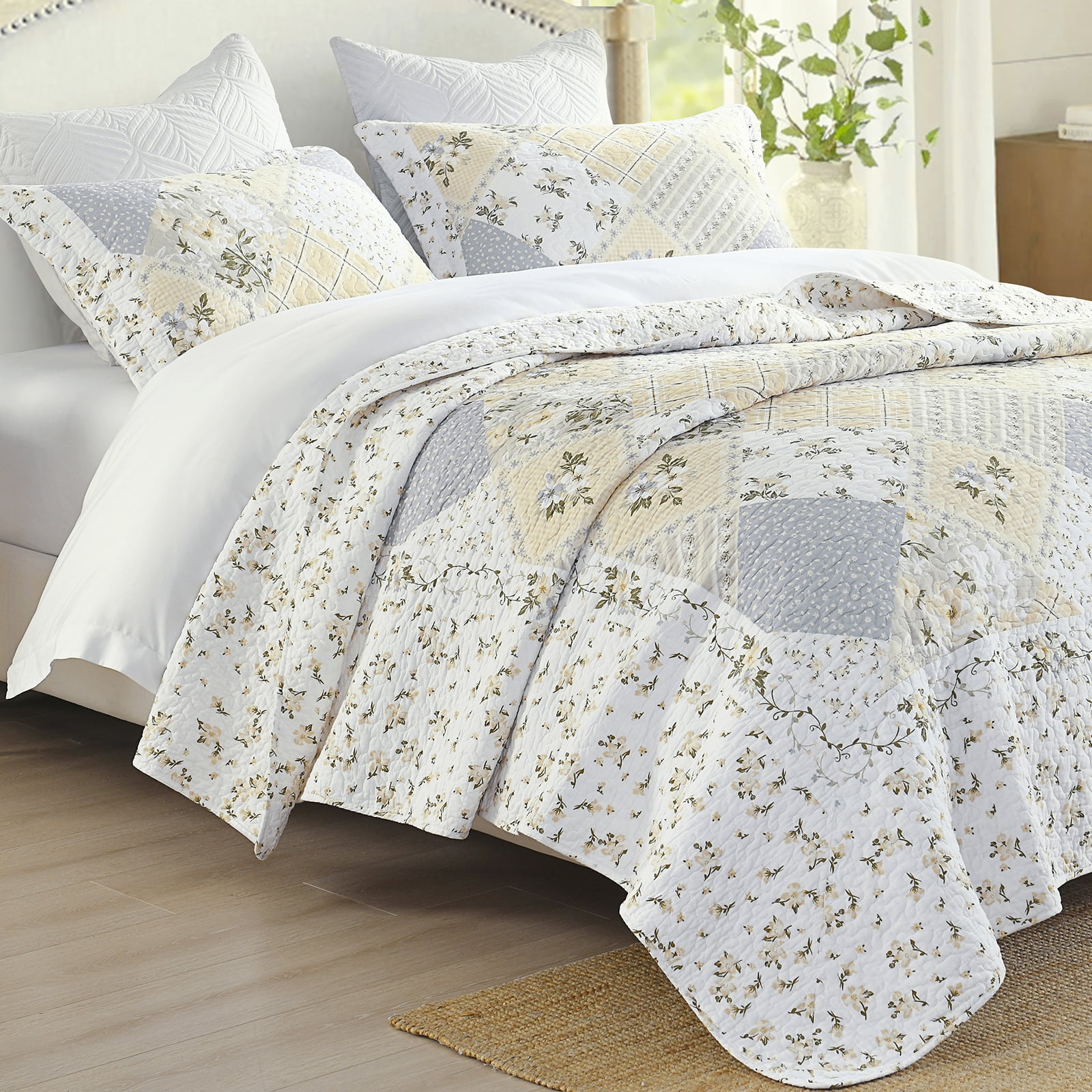 SahSahCasa California King Bedspread 100 Cotton Large King Bedspread