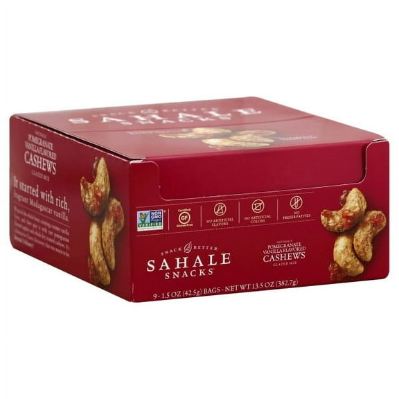Sahale Snacks Cashews Glazed Nuts Mix Pomegranate & Vanilla 1.5 oz