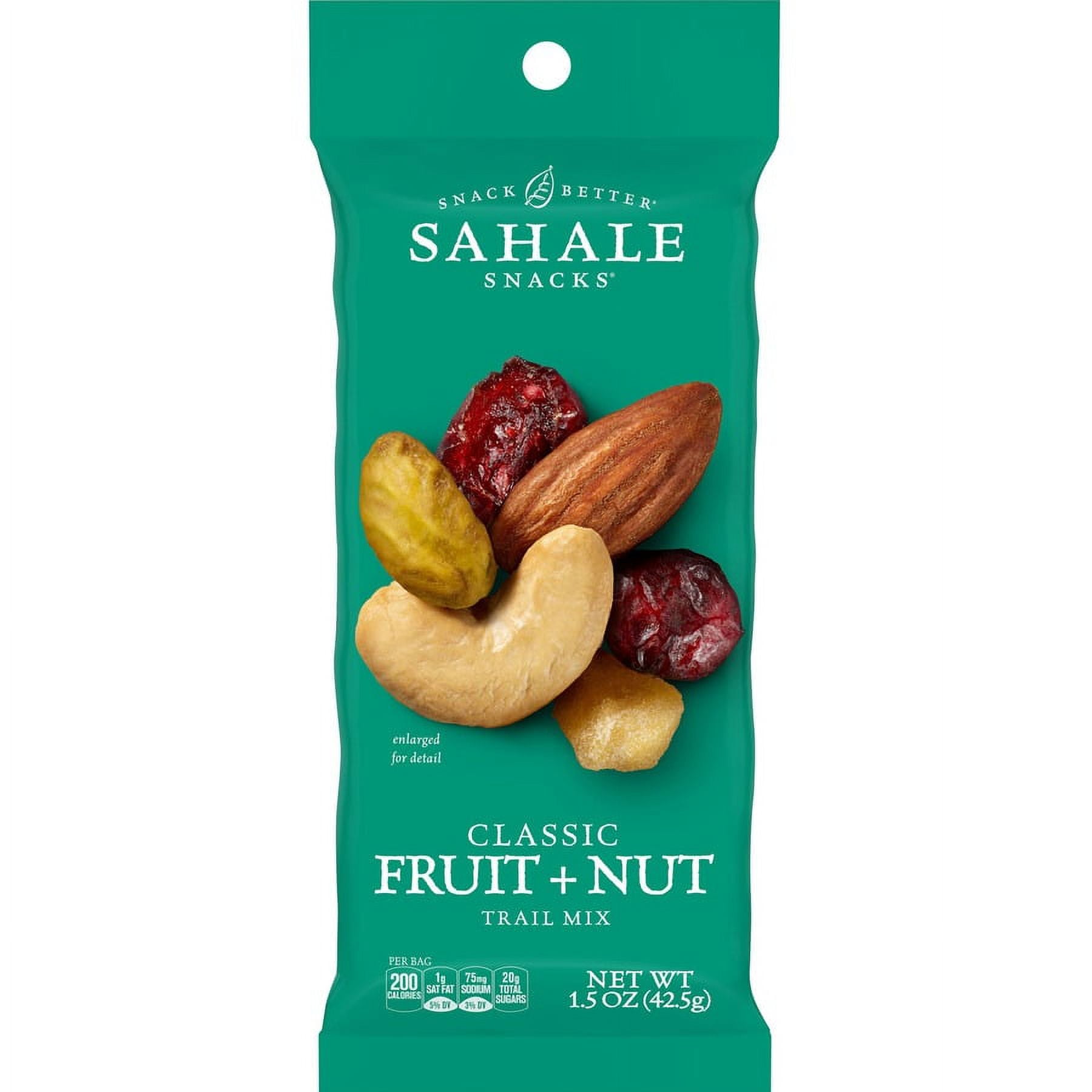 Sahale Snacks Folgers Classic Fruit/Nut Trail Snack Mix - Non-GMO, Gluten-free - Fruit and Nut - 1.50 oz - 18 / Carton | Bundle of 5 Cartons
