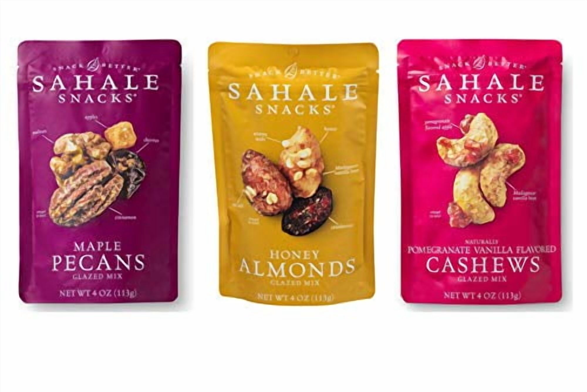 Sahale Snacks Glazed Nut Mix Variety Pack, 4 Ounces Each, 6 Count – Assorted Roasted Nut Snacks for Sharing and On-the-Go