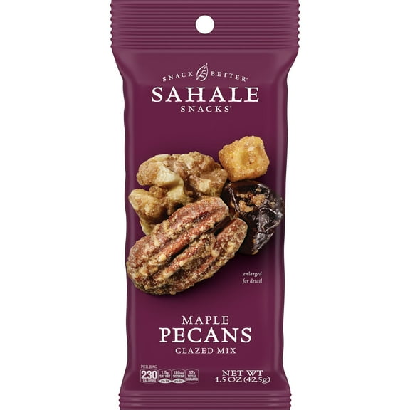 Sahale Snacks Glazed Mix of Maple Pecans, 1.5oz Pouch – Sweet & Nutty Snack Blend, Gluten-Free, Non-GMO