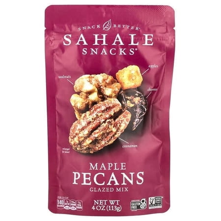 Sahale Snacks Maple Pecans, Glazed Mix Trail Mixes, 4 oz, Pack of 4