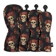 Sahara Day of the Dead Golf Headcovers Set   4 Piece Driver, Fairway Wood 2 & Hybrid