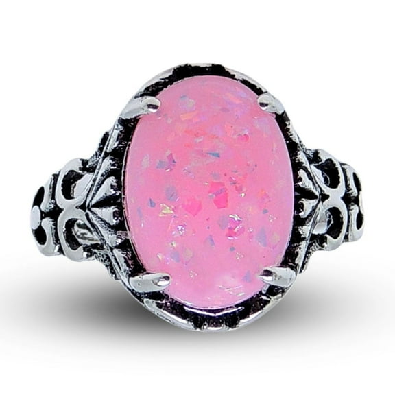 Sahara Fire Opal Statement Ring for Women Oval-Cut Ginger Lyne Collection