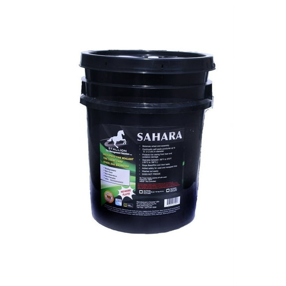 Sahara High Speed Tire Sealant - Superior Performance - Tire Repair - Stop Leaks - Extend Tire Life – All Weather – High-Speed – Slow Speed – ARDL Approved (5 Gal Pail, Sahara)