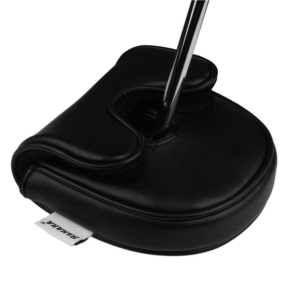 Sahara Synthetic Leather Zero Torque Universal Mallet Putter Headcover, Black