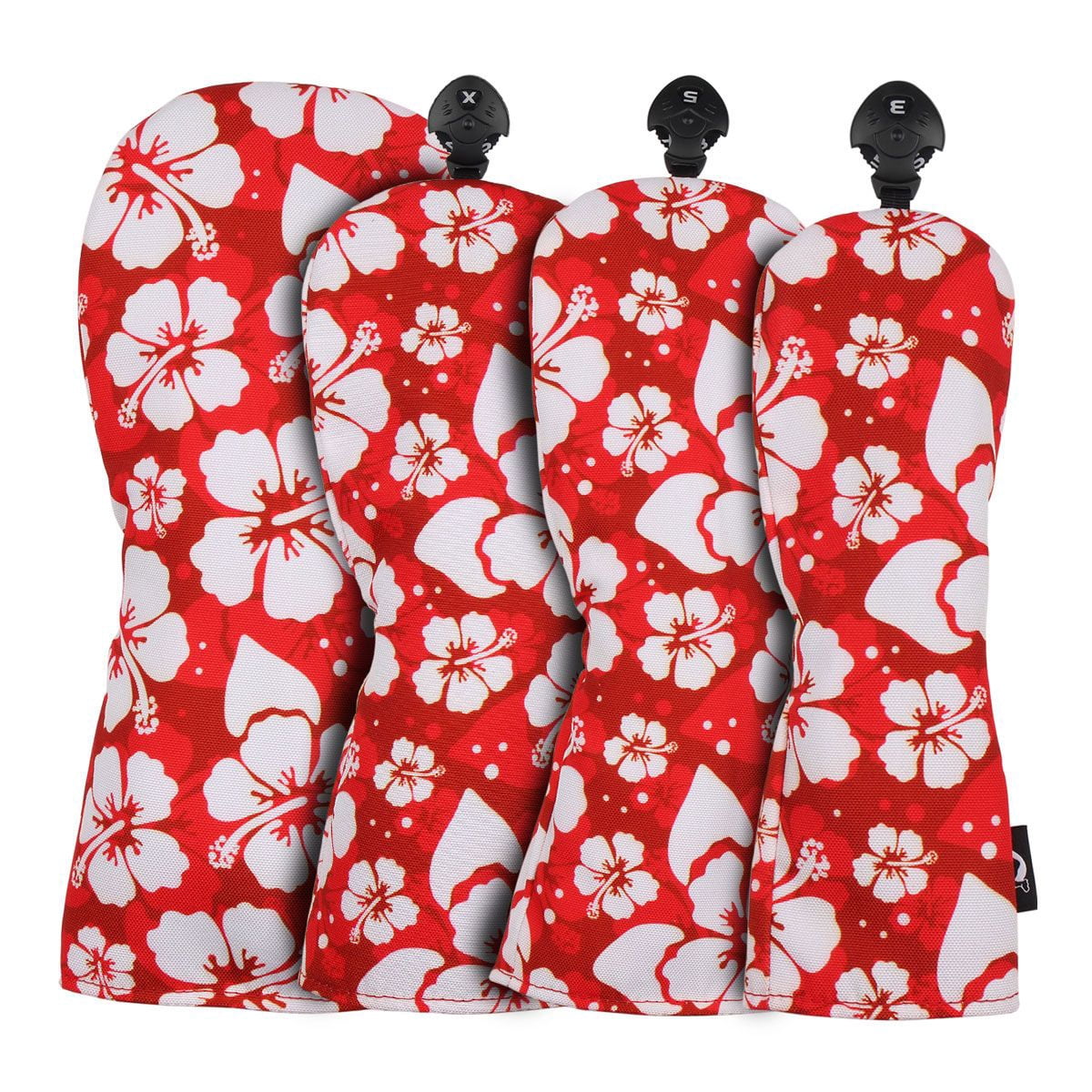 Sahara Tropical Floral Golf Headcovers Set – 4 Piece Driver, Fairway Wood (2) & Hybrid
