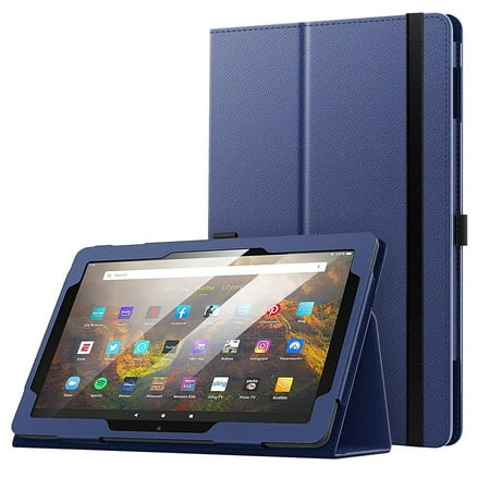 SaharaCase - Bi-Fold Folio Case for Amazon Fire HD 10 (2021) - Blue