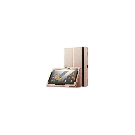 SaharaCase - Bi-Fold Folio Case for Amazon Fire HD 10 (2021) - Rose Gold
