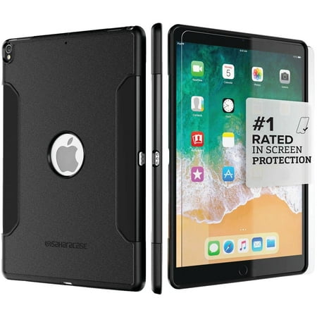 SaharaCase - Classic Case with Glass Screen Protector for Apple® iPad® Pro 10.5" and iPad® Air 10.5" (2019) - Black