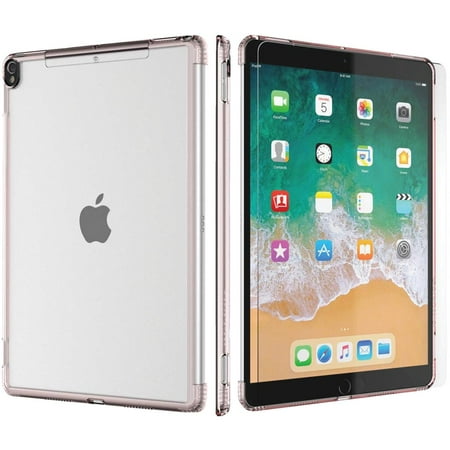 SaharaCase - Clear Case with Glass Screen Protector for Apple® iPad® Pro 10.5" and iPad® Air 10.5" (2019) - Clear Rose Gold
