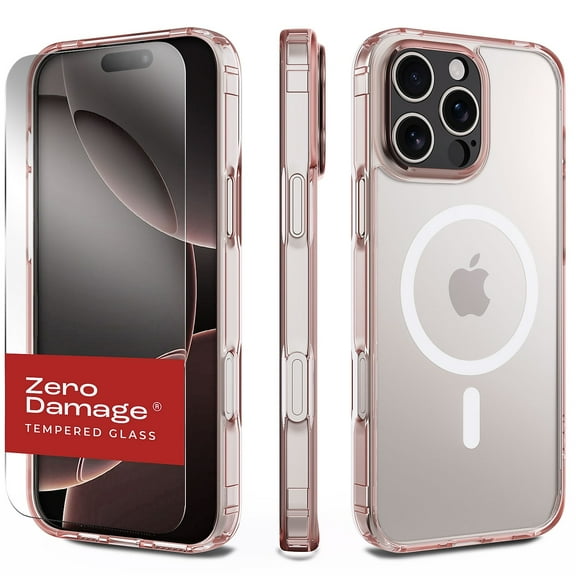 SaharaCase Classic MagSafe Phone Case for iPhone 16 Pro Max with Screen Protector Shock Absorbing