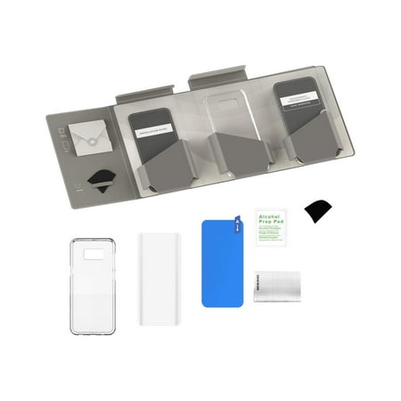 SaharaCase - Clear Case with Glass Screen Protector for Samsung Galaxy S8+ - Crystal