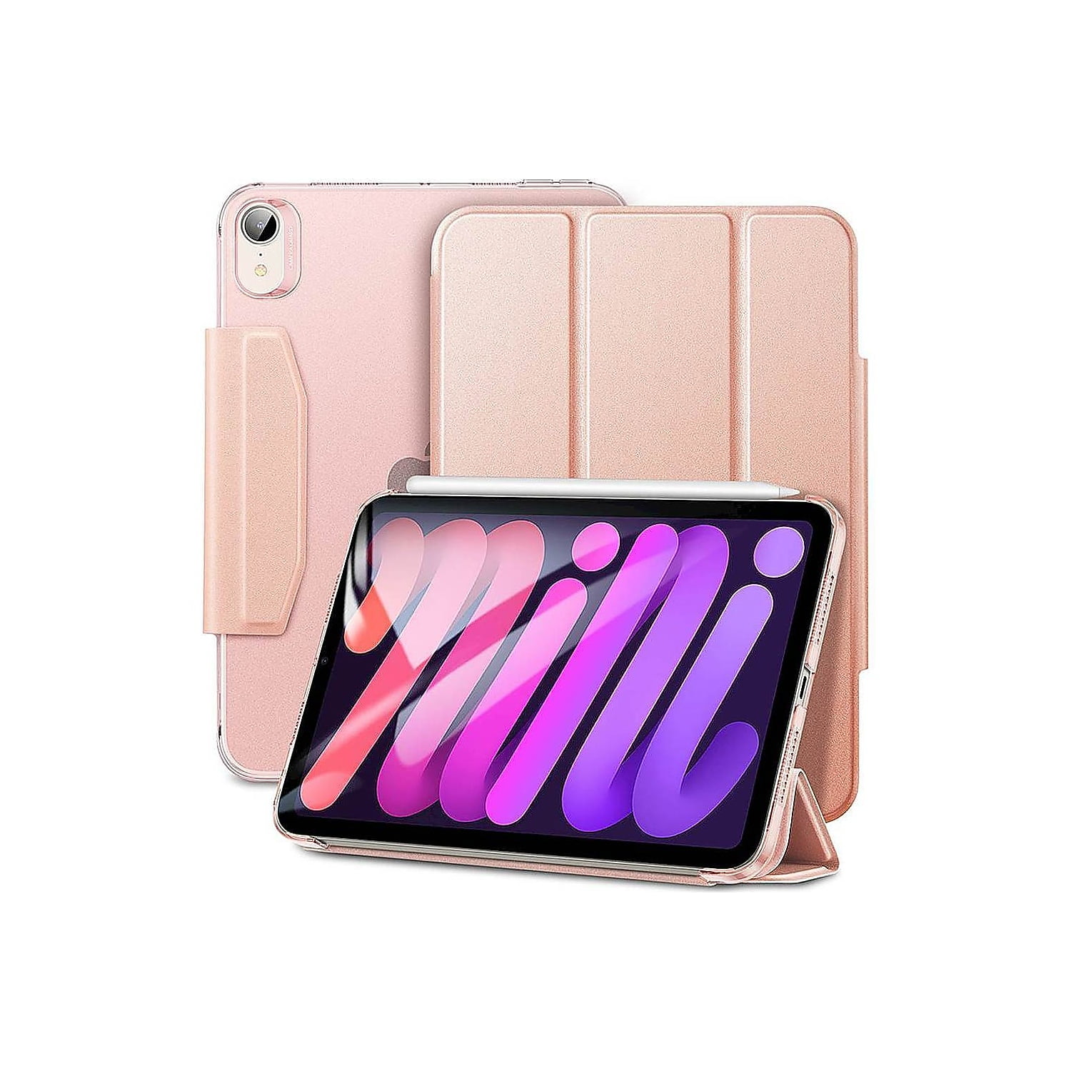 SaharaCase ESR Folio Case for Apple iPad mini A17 Pro & 6th Generation 2021 Rose Gold (TB00044)