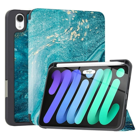 SaharaCase Folio Case for Apple iPad mini A17 Pro & 6th Generation 2021 Green Marble (TB00052)