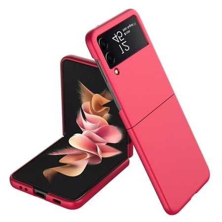 SaharaCase - Hard Shell Silicone Case for Samsung Galaxy Z Flip3 5G - Red