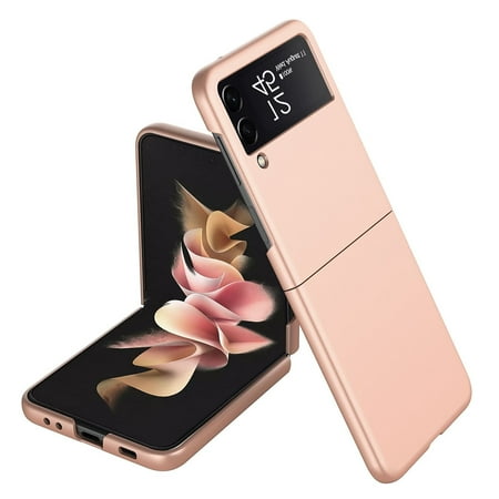 SaharaCase - Hard Shell Silicone Case for Samsung Galaxy Z Flip3 5G - Rose Gold