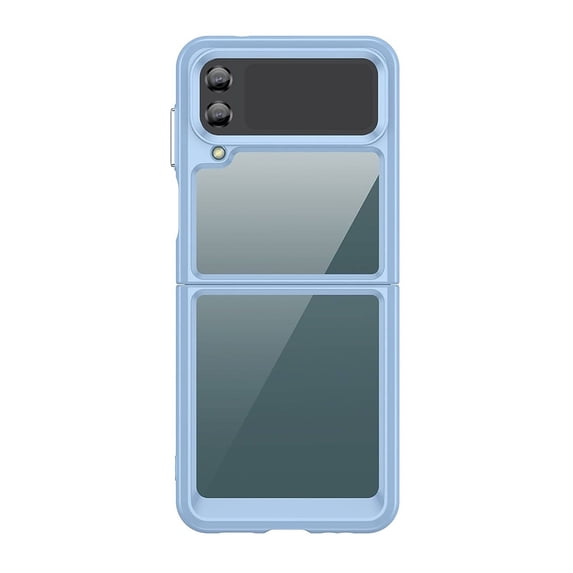 SaharaCase Hybrid-Flex Hard Shell Case for Samsung Galaxy Z Flip4 Clear/Sky Blue (CP00293)