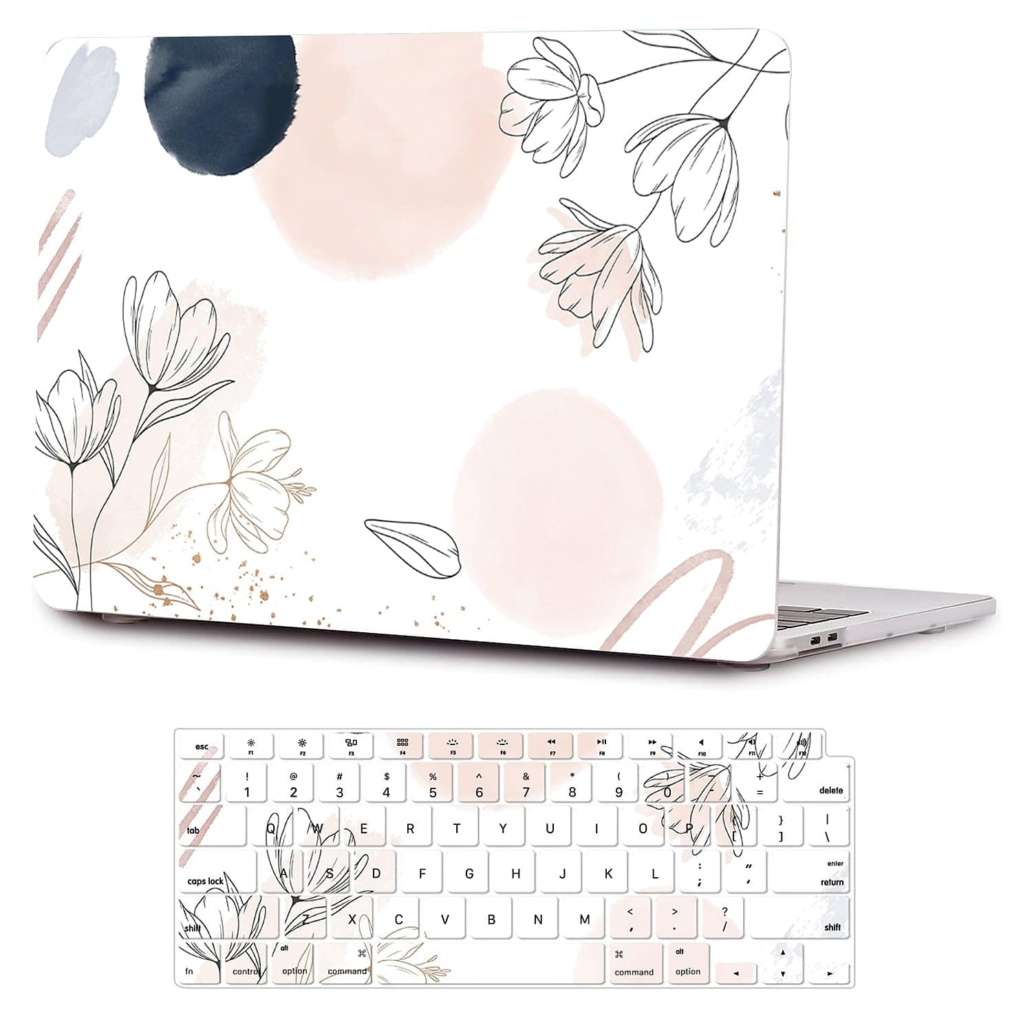 SaharaCase HybridFlex Arts Case for Apple MacBook Air 13 M1 Chip Laptops White Floral LT00002 Walmart