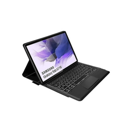 SaharaCase - Keyboard Case with Mouse Pad for Samsung Galaxy Tab S8 Plus and S7 FE - Black