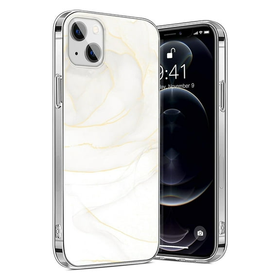 SaharaCase Marble Series Case for Apple iPhone 13 mini White/Gold (CP00120)