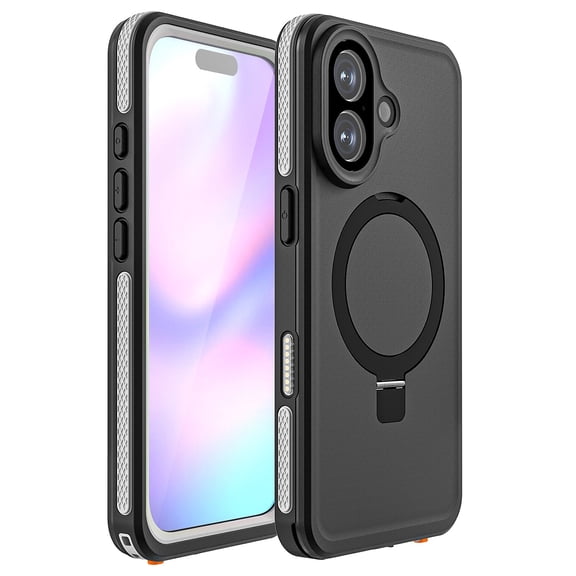 SaharaCase Oasis Series MagSafe Compatible Phone Case for iPhone 17 Shock Absorbing Scorpion Black