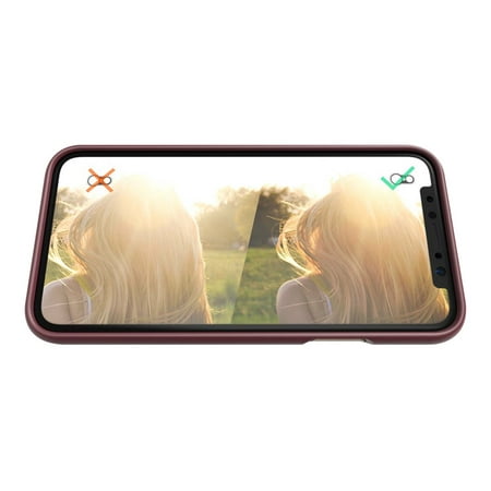 SaharaCase - dBulk Case with Glass Screen Protector for Apple iPhone X and XS - Plum