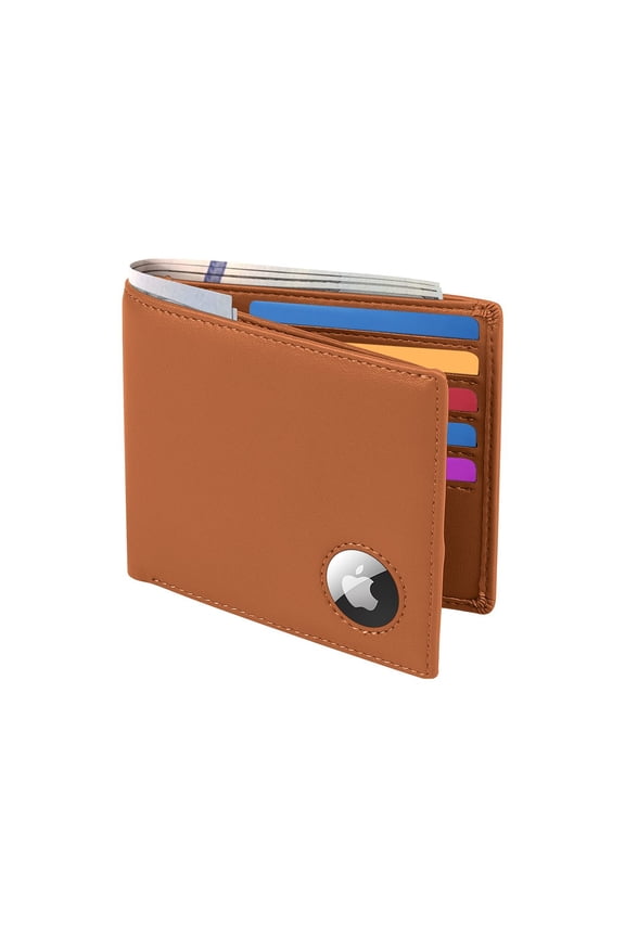 SaharaCase - Wallet for airtag - genuine leather - brown - for Apple AirTag