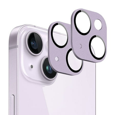SaharaCase - ZeroDamage Camera Lens Protector for Apple iPhone 14 and iPhone 14 Plus (2-Pack) - Purple