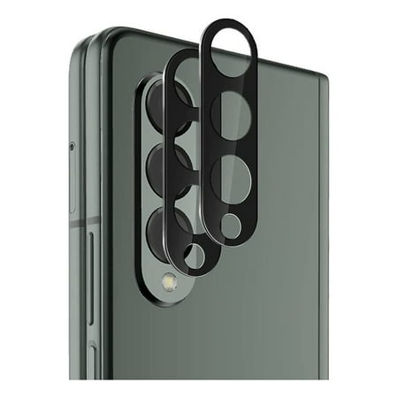 SaharaCase - ZeroDamage Camera Lens Protector for Samsung Galaxy Z Fold3 5G (2-Pack) - Clear/Black