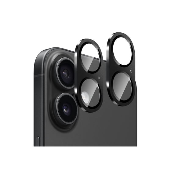 SaharaCase ZeroDamage Glass Camera Lens Protector for Apple iPhone 16/16 Plus Black (ZD00159)