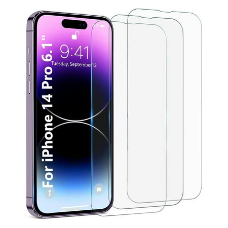 SaharaCase - ZeroDamage Ultra Strong+ Tempered Glass Screen Protector for Apple iPhone 14 Pro (2-Pack) - Clear