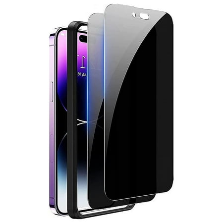 SaharaCase - ZeroDamage Ultra Strong+ Tempered Glass Screen Protector for Apple iPhone 14 Pro Max (2-Pack) - Privacy