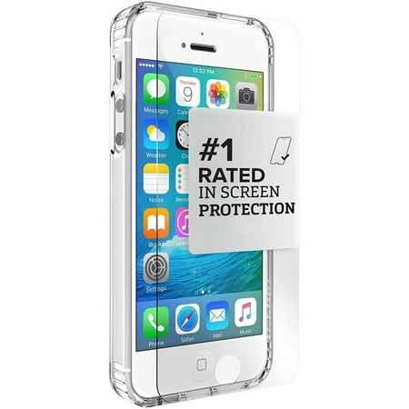 SaharaCase - Classic Case with Glass Screen Protector for Apple® iPhone® 5/5s and SE (1st generation) - Purple Flower