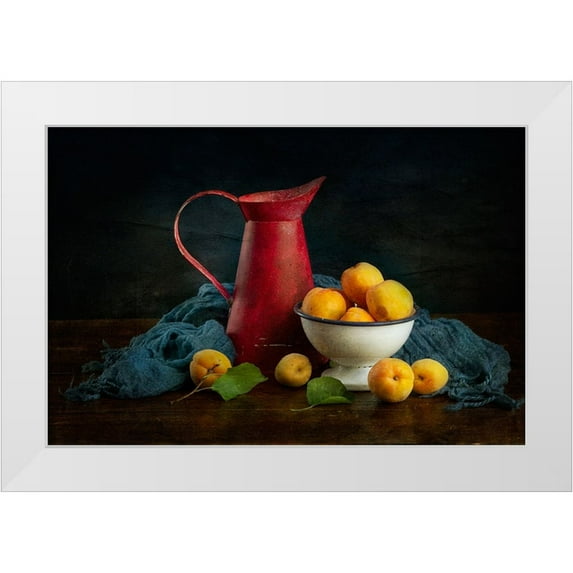 Sahin, Ramiz 18x13 White Modern Wood Framed Museum Art Print Titled - Summer Fruits