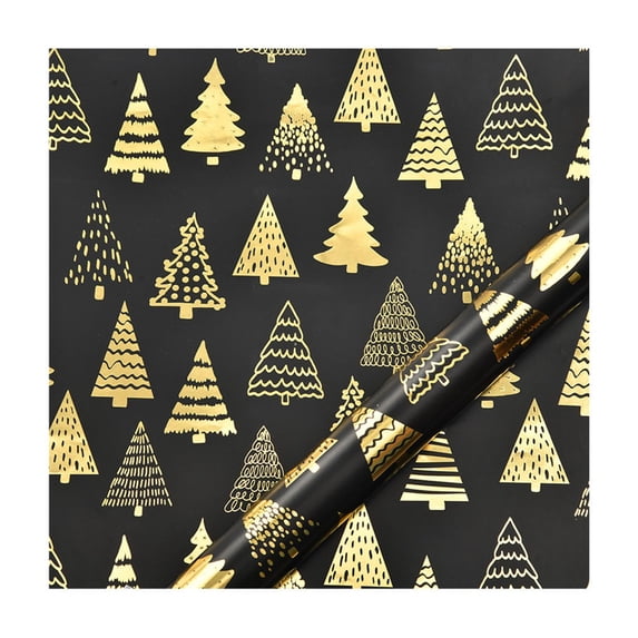 Sahpxhe 10 Pack Christmas Gift Wrapping Paper Thick Kraft with Tree Deer Gift Box Prints for Holiday Present Wrap 50x70cm